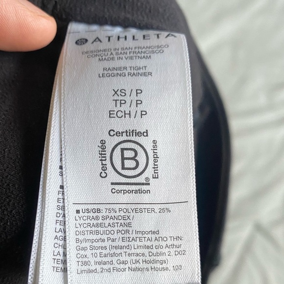 Athleta Rainer 7/8 Tight Legging Black Size XS - Picture 8 of 12